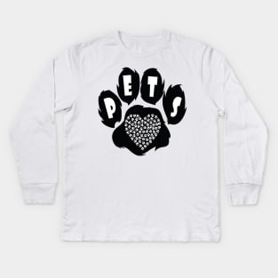 cute pets Kids Long Sleeve T-Shirt